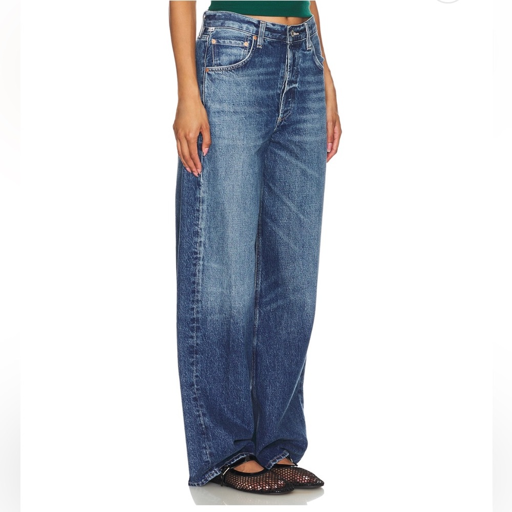 Citizens Of Humanity Medium Blue Wide-Leg High-Rise Jeans - Picture 4 of 14